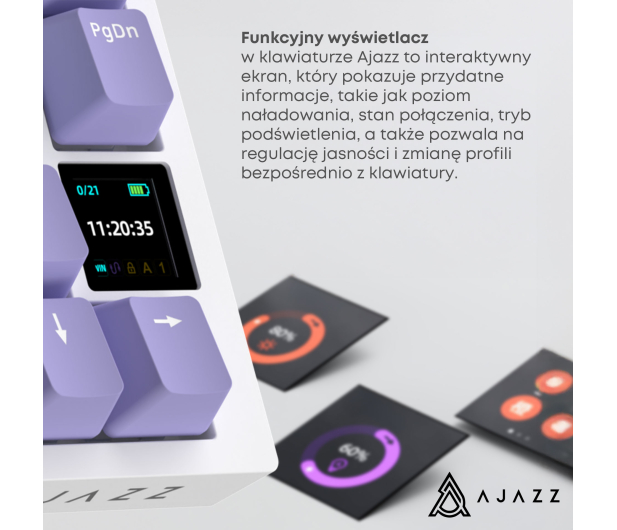 Ajazz AK820 Pro Gift Switch Purple White Blue RGB - 1536365 - zdjęcie 11
